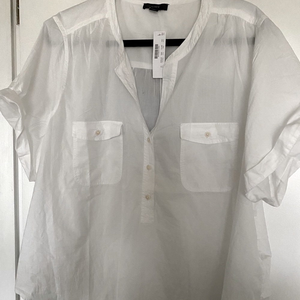 J.Crew Cotton Short Sleeve Popover